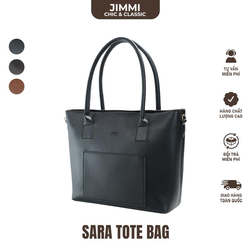Túi Xách Nữ Da Công sở Đeo Vai Đeo chéo SARA Tote Bag Jimmi đựng vừa Laptop 13-15intài liệu A4 dành cho Sinh viên Giáo viên Văn phòng