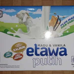 Susu Kambing Etawa Putih Ratu Lebah Plus Madu & Vanila 1 Box isi 10 Sachet
