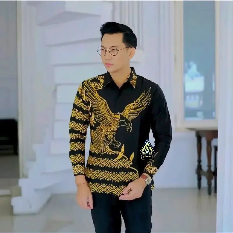 BATIK Slimfit lapis furing pria premuim bahan asli katun terbaru motif dirgantara new 0