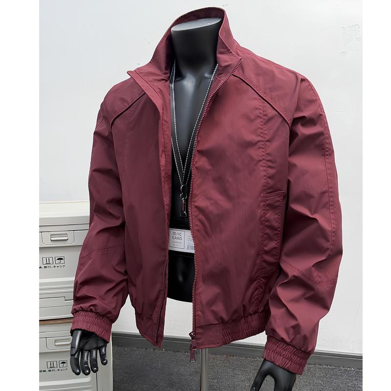 Áo khoác gió dù 2 lớp cổ cao chơn kẻ sọc MTSTORE có túi sườn - trượt nước - cản gió FROM vừa vặn thoải mái