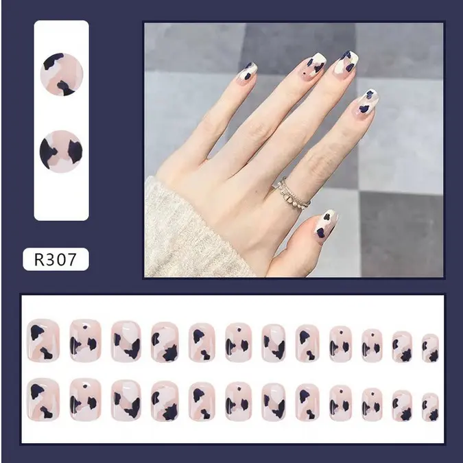 NLT - 24pcs Kuku Palsu Free Lem Jelly 24pcs/Fake Nail Art Fashion Decoration/Fashion Acylic Nail 6