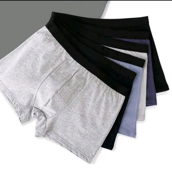 Product Introduction of 1 paket boxer cowok Katun Spandex Hitam Tebal 4 Pcs Polos Dewasa Pendek Boxer Karet Mix Nyaman Lembut Remaja Atletis XXXL spender Boxer Pria Jumbo ice  silk  pria cdcowok daleman  dewasa cd mura he leg an kancut  laki  laki dalaman jockstrap boxer  pria 8