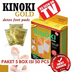 Exclusive Live ( PAKET ISI 50 PCS ) Kinoki Gold Koyo Detox   Ginger Detok Foot Pads