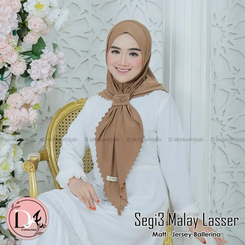 D'akhbarhijab -Hijab  Bergo Segitiga malay laser gesper  Wanita Muslim Instan Cantik Kerudung Nyaman Panjang Kombinasi 0
