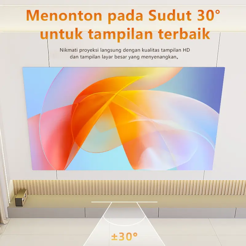 【PixGo SCREEN PROYEKTOR】layar proyektor kelas Anti Light Screen 100 Inch - Grey Accessories Home theater curtains Ultra-high-definition curtains Accessories 1