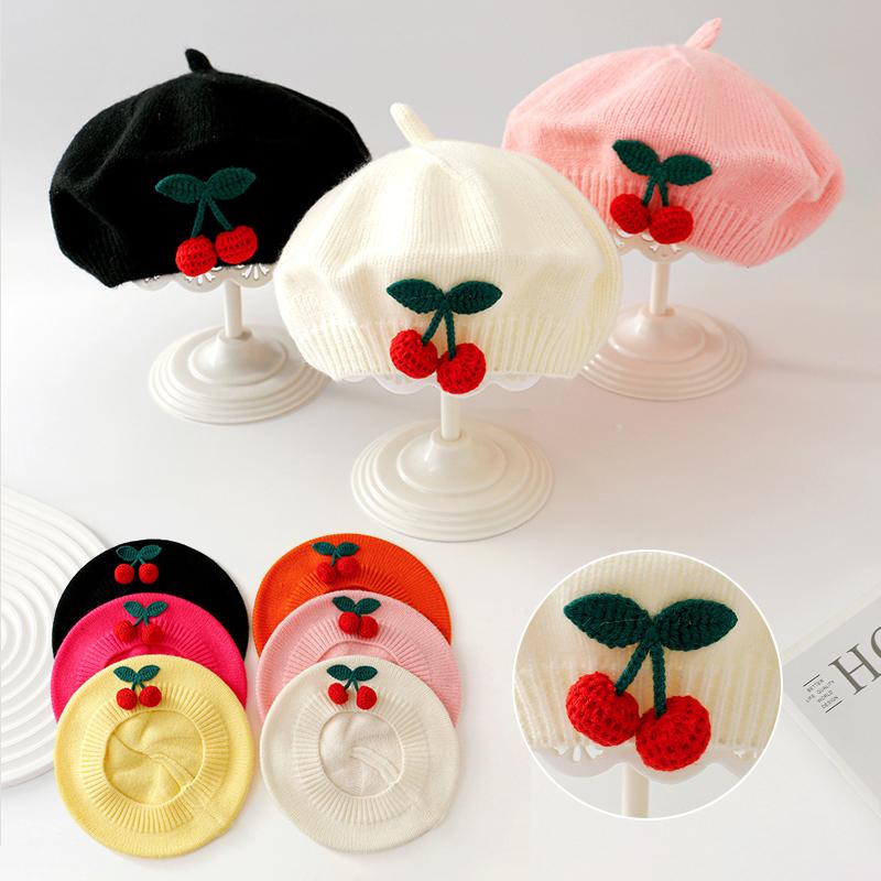  Mũ Em Bé Ấm Áp Phong Cách Mùa Thu Đông Thiết Kế Anh Đào Dễ Thương Phong Cách Hàn Quốc Mũ Nồi Em Bé Mũ Len Cho Trẻ Sơ Sinh Bé Gái Màu Trơn Mũ Dệt Kim Cho Trẻ Em Thích Hợp Cho Nghệ Sĩ Và Họa Sĩ Gorras 