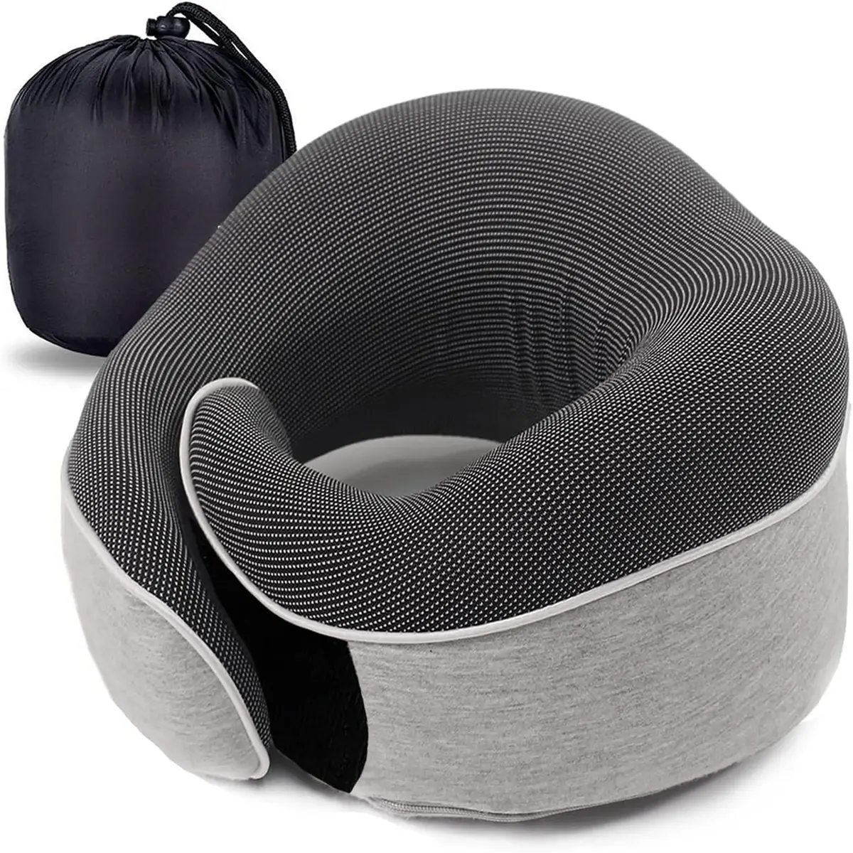 Gối Cổ Du Lịch, Gối Hỗ Trợ Cằm, Có Thể Điều Chỉnh, Gối Memory Foam Nguyên Chất 99%, Thích Hợp Cho Gia Đình, Máy Bay Và Xe Hơi, Thiết Kế Công Thái Học Mới, Mềm Mại Và Hoàn Toàn, Gối Xung Quanh Cổ, Giúp Ngủ Tốt