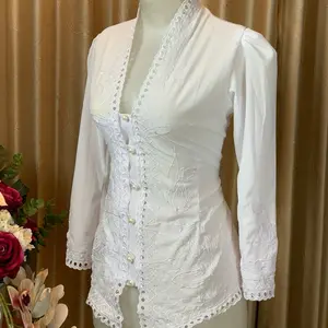 Kebaya bordir kartini encim motif bunga lotus