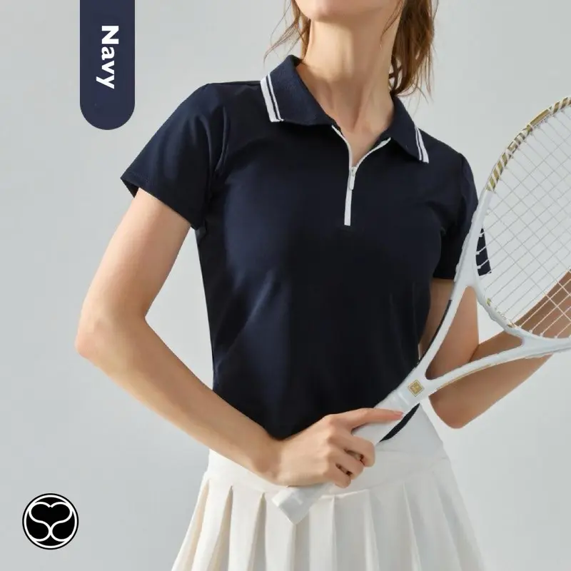 SecondShape - Tennis Golf Baju Polo Shirt Wanita Padel Tennis Olahraga Outdoor Activewear 6
