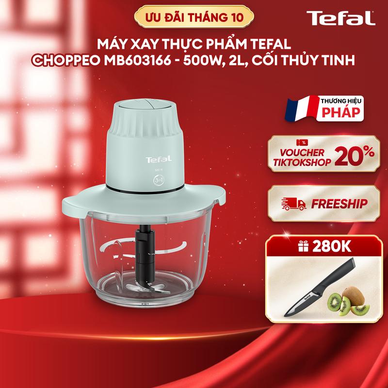 Máy xay thực phẩm Tefal Choppeo MB603166 - 500W, 2L, cối thủy tinh