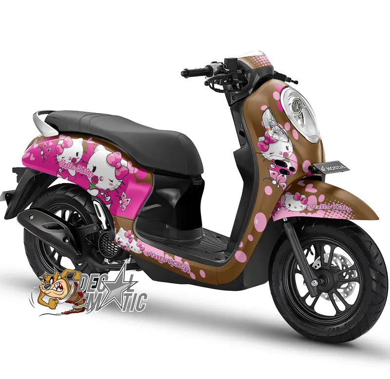 Decal scoopy Full Body - Stiker Scoopy Full body FI SPorty Fashion Stylish prestige Kartun HK  5 Motor Motorcycle 5