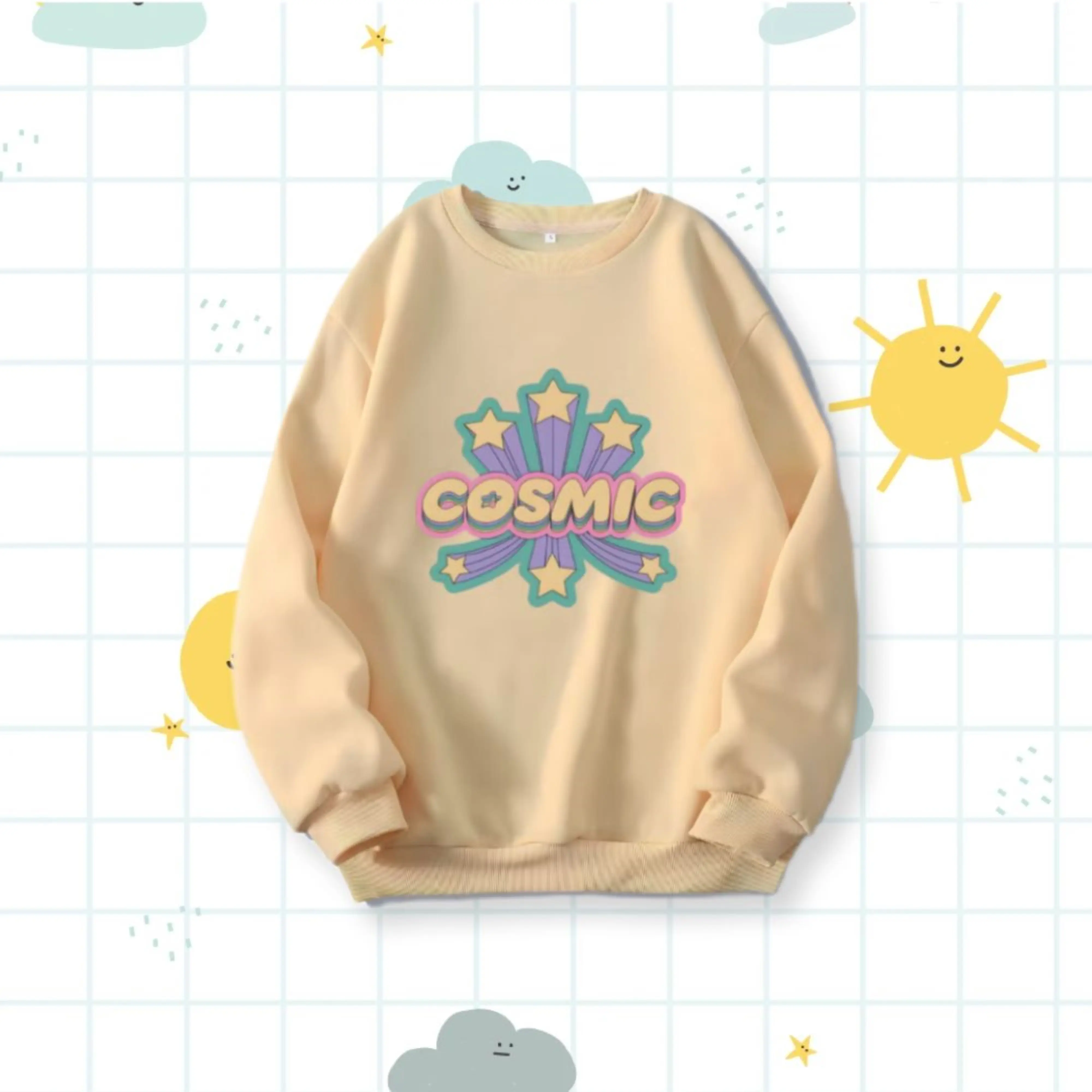 Rag Clothes Sweater Anak Perempuan Cosmic 5-15 Tahun Bahan Fleece