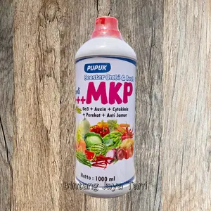MKP CAIR 1 LITER / PUPUK BOOSTER UMBI DAN BUAH GA3/ AUXIN/ CYTOKINIS/ PEREKAT/ ANTI JAMUR/ Mencegah Kerontokan Bunga Dan Buah/ Pembentukan Bunga Dan Buah/ Pupuk tanaman