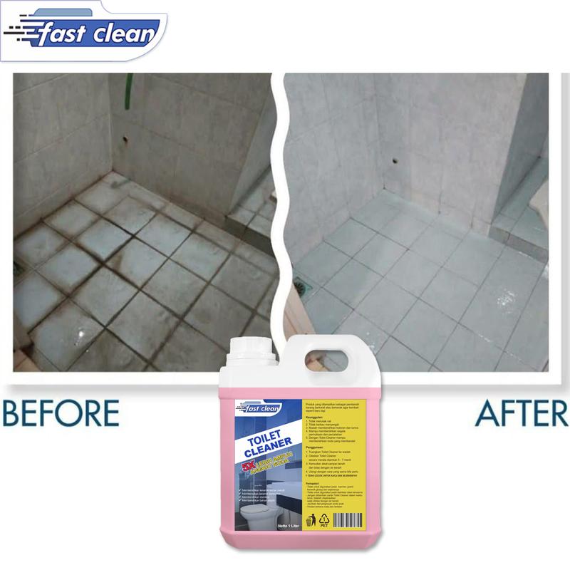 FASTCLEAN Cairan Pembersih Toilet 1 Liter - Untuk Pembersihan Kerak di Kloset, Kamar Mandi, Porselen, dan Wastafel - Tanpa Pewangi Cleaner 2