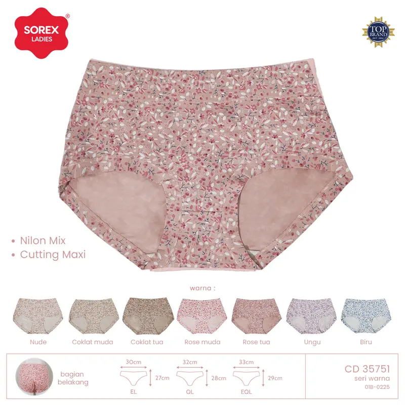 SOREX - Celana Dalam Wanita Cutting Maxi Full Motif - Art 35751 0