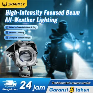 【Pengiriman 24 jam】SOARFLY Lampu Tembak Laser SQL Universal Motor Laser Setan Mata Lampu  -16 Jenis Angel Eye Halo 6000Lm IP67  Cocok Untuk Motor/Mobil/Truk