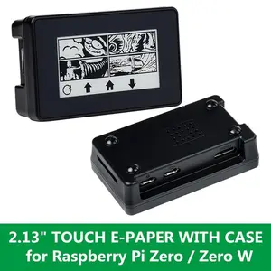 2.13INCH SPI TOUCH SCREEN E-PAPER PAPER E-INK DISPLAY MODULE HAT STARTER KIT FOR RASPBERRY PI ZERO 2 W WH  250×122 WITH ABS CASE