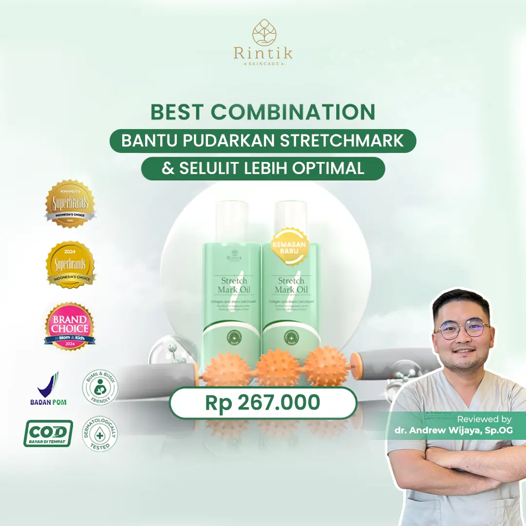 [LIVE-EXCLUSIVE OFFER] GIFT + BUNDLING 2 pcs Stretchmark & Selulit Oil Free Fascia Roller Perawatan Kulit Ibu Hamil 90ml Dengan Collagen & Stemcell Infused BPOM Halal MUI