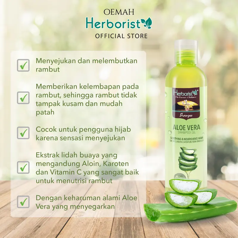 Herborist Shampoo Gel Aloe Vera 250ml 2