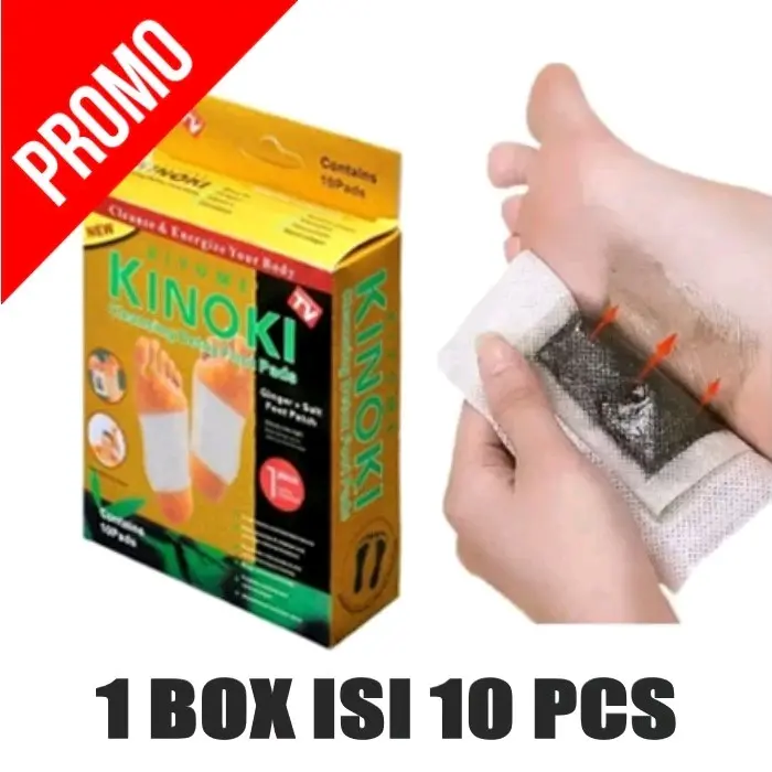 KINOKI 1 BOX KINOKI MASKER KAKI DAN DETOX TUBUH MASKER KAKI KINOKI