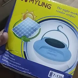 HJS Lampu Emergency UFO Gantung Solar Panel 300W 400W 500W Hemat Energi Lampu Camping Rumah dan Outdoor dengan Dual Pengisian USB & Solar Panel dan 3 Level Kecerahan