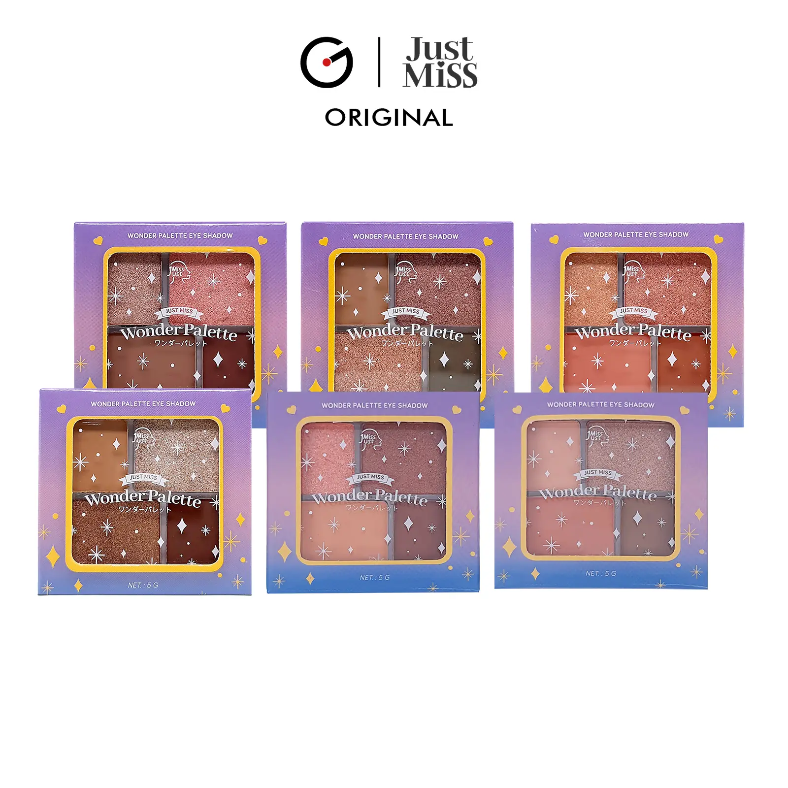 Just Miss Wonder Palette Eye Shadow 4 Warna Makeup Mata Cosmetic Komestik Perona Mata JUS-WONDER Eyeshadow Girls