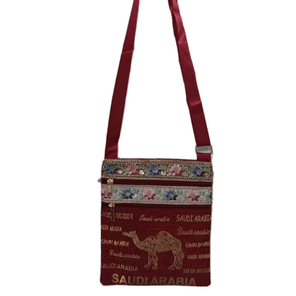 Tas selempang bahu wanita tas Hp khas pakistan oleh oleh haji umroh size 20 x 24  cm bahan canvas