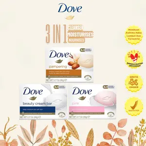 Dove Sabun Mandi Pink Beauty Bar 100g - Sabun Shea Butter & Cream 3 in 1 Membersihkan & Melembapkan Kulit Halus Seharian