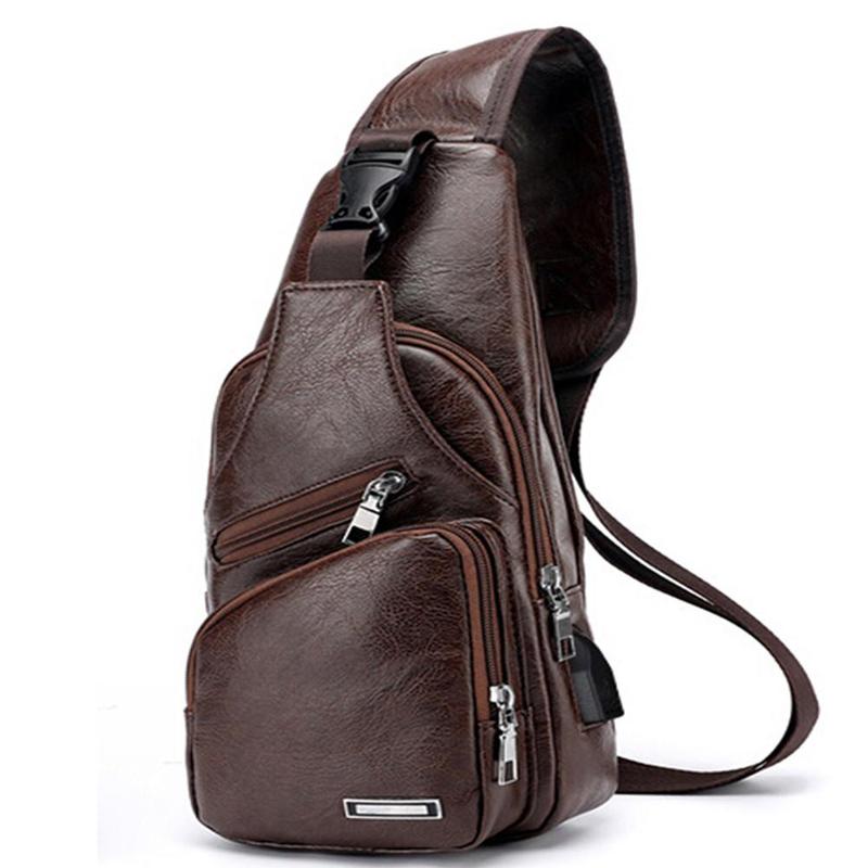Product Introduction of Men's USB Charging Bag Men's Chest Bag for Custom PU PVC Shoulder Bag Diagonal Package Messenger Travel Bag Cross Body Bags 27