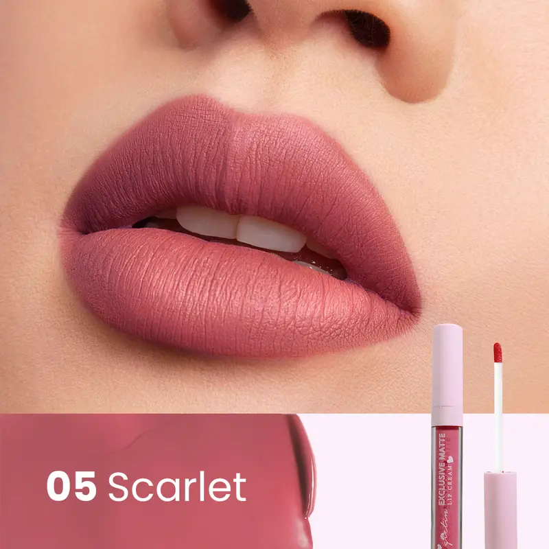 GIETIN Exclusive Matte Lip Cream  Waterproof Longlasting [NEW PACKAGING] GT03 7