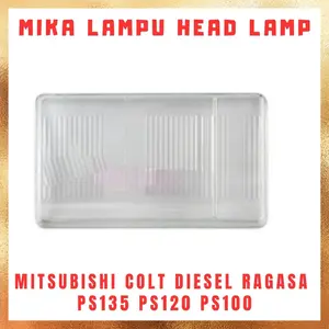 [PCS] Mika Kaca Lampu Depan Besar Utama Head Lamp Mitsubishi Colt Diesel Ragasa PS135 PS120 PS100 Satuan Bahan KACA