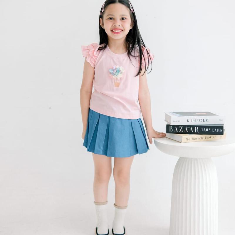 YUKI TOP || atasan kaos anak bahan catton combed 30's usia 1-6 tahun 7