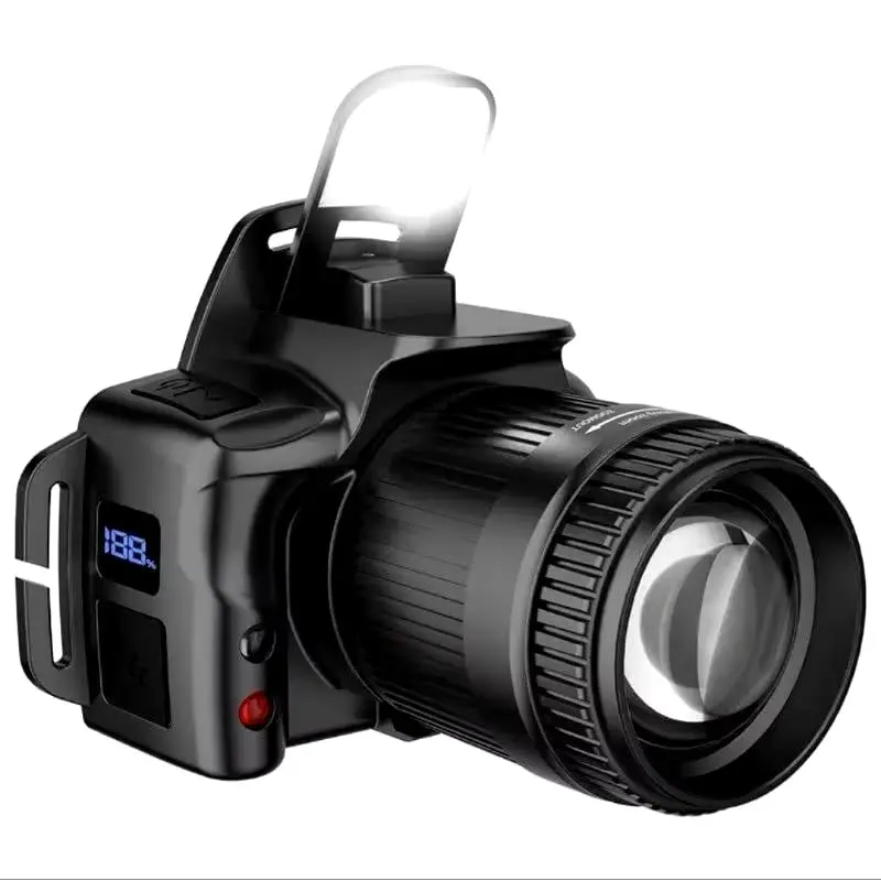 Senter kepala Super Zoom ZXT-U8 super terang cahaya putih model kamera 0