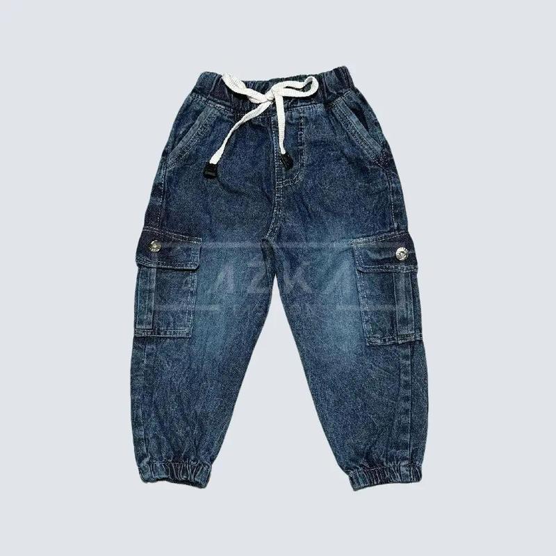 Celana Jeans Joger Cargo Anak 1-10 Tahun dengan Pinggang Variasi Tali Anti Melorot - Fashion 2