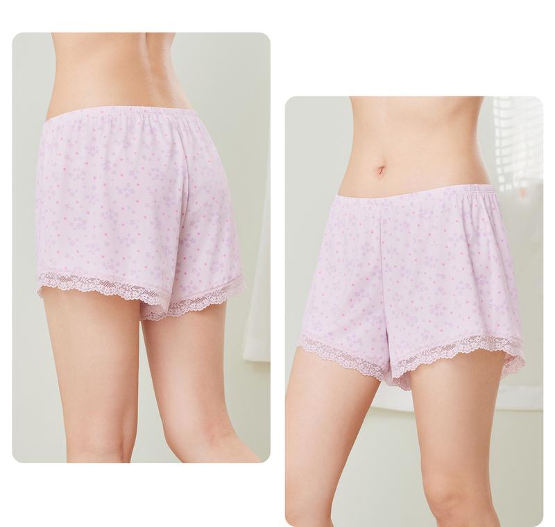 Product Introduction of 6IXTY8IGHT HOLLY COOLING SLEEP SHORTS MICRO FABRIC LACE TRIM BREATHABLE SOFT LOUNGEWEAR WOMAN PAJAMAS FOR WOMAN GIRL HW09602 9