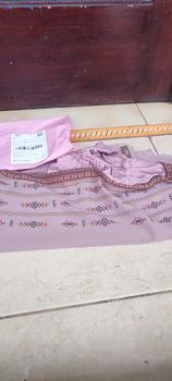 Product Review of Lotun Hana Series - Hijab Pashmina Instan Printing Motif Etnik Material Premium Simpel Mudah dipakai - Peach Rayon Ceruti from z**a 3