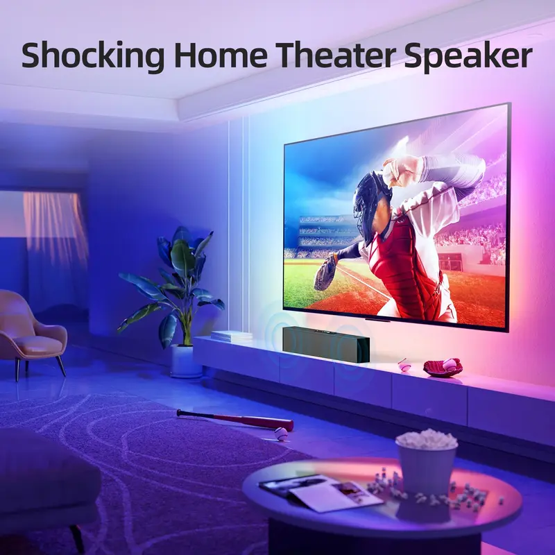 GOOJODOQ Soundbar Speaker TV AB4084 Wireless 5.3 Home Theater Dual Connection Long Bar Stereo Dual Home Speaker 2