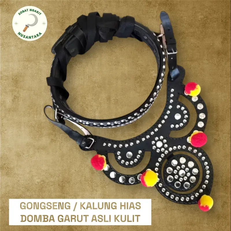 Gongseng Kalung Domba Garut Asli Kulit Tahan Lama 0