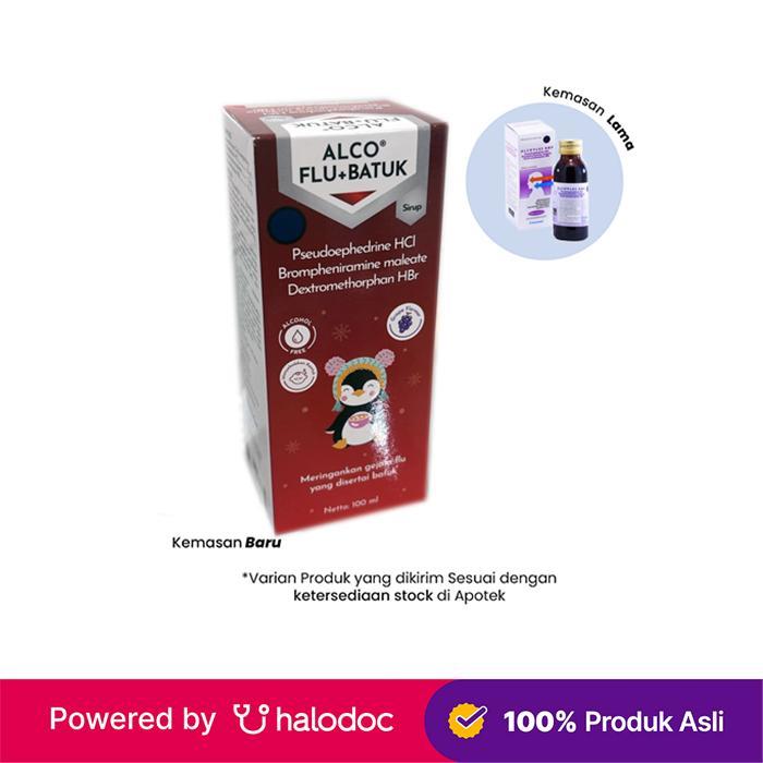 alco flu plus batuk syrup 100 ml botol