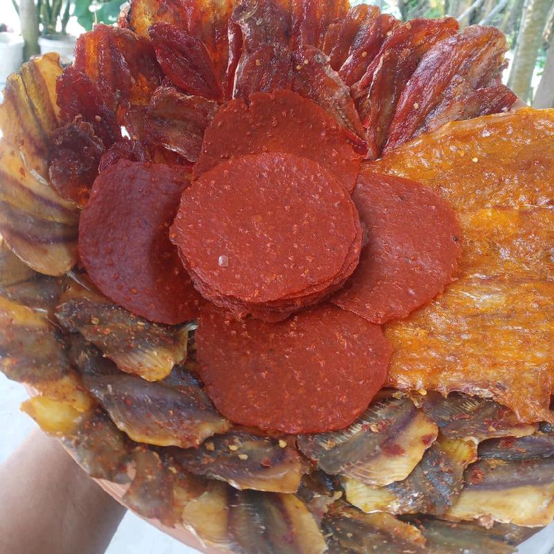 1 kg /2 túi food combo 4 loại khô vị mặn ngọt vừa ăn khô cá mối rút xương khô cá chỉ vàng tâm ớt ,khô cá phèn đõ khô cá thu đõ tuổi thơ moi loại 250 g