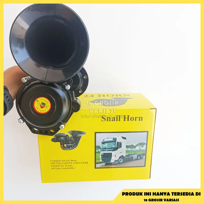TUTUP BESI Klakson CICADA Scania Volvo | Klakson Keong 12/24V Untuk Truk Pick Up Bus, Canter, Elf 1