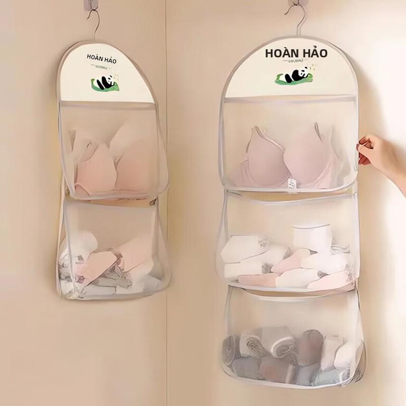 Túi lưu trữ Treo vật liệu lưới trong suốt Thích hợp cho nhà bếp và phòng ngủ để lưu trữ đồ Lặt Vặt đồ lót và tất túi lưới lưu trữ đồ gia dụng