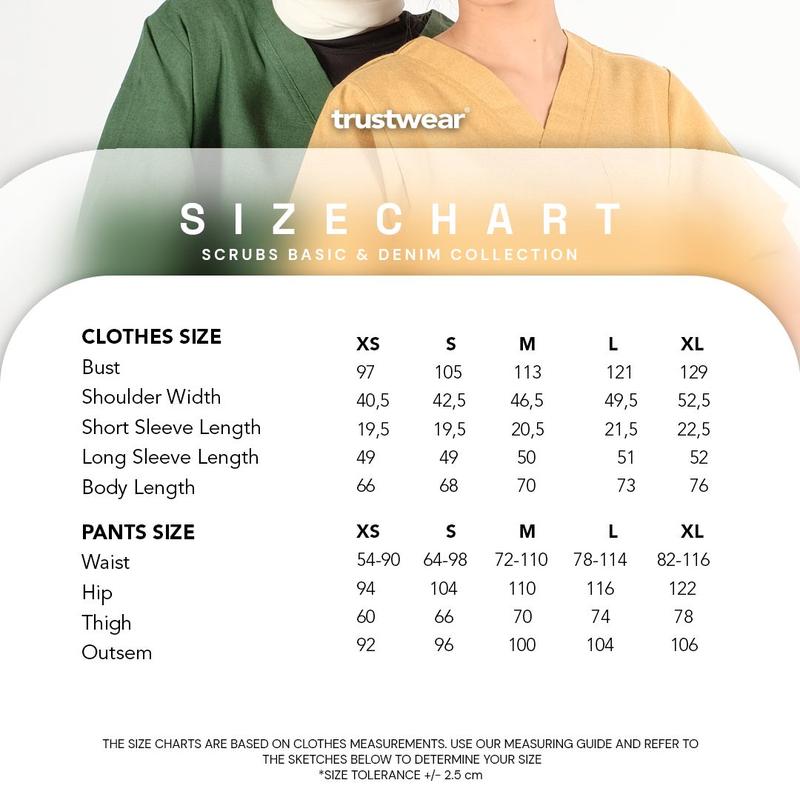 TRUSTWEAR - Basic Doctor’s Scrub / Set Baju Celana Jaga  OKA OK Perawat / Dokter Lengan Pendek VI 4