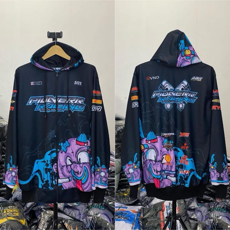 jaket racing - jaket racing doodle - jaket pionerr racing - jaket racing balap - jaket racing hell - jaket pionerr racing - jaket racing pionerr motif anime terbaru full printing unisex pria&wanita size L XL XXL Casual Distro 1