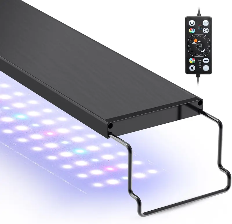 hygger 14W/20W/26W Aquarium LED Light, Fish Tank Full Spectrum Lighting with 24/7 Day-Night Cycle Mode & Auto On/Off Timer, Adjustable Brightness, 7 Colors Options, Extendable Bracket for 12~30 inch Long tank Freshwater 0