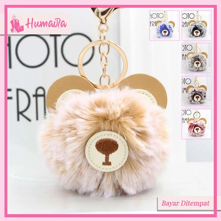 HUMAIRA Gantungan Pom Pom Bulu Gantungan Tas Lucu - CC028