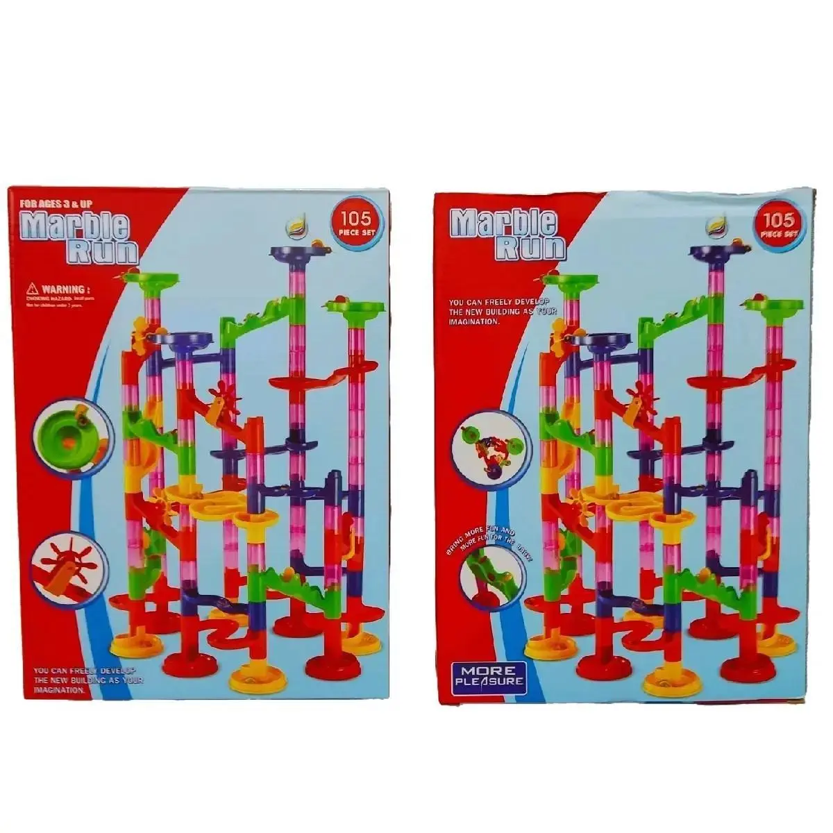 [capt] Mainan Membangun Anak Kreativitas Menara Trek Bola - Marble Run 105pcs Toys