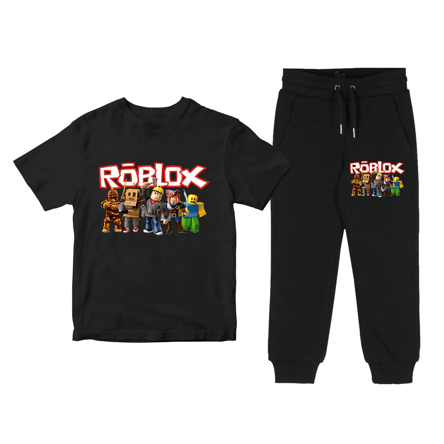 Setelan Anak Kaos Dan Celana Roblox - Set Baju Roblox Anak - Baju Game Roblox