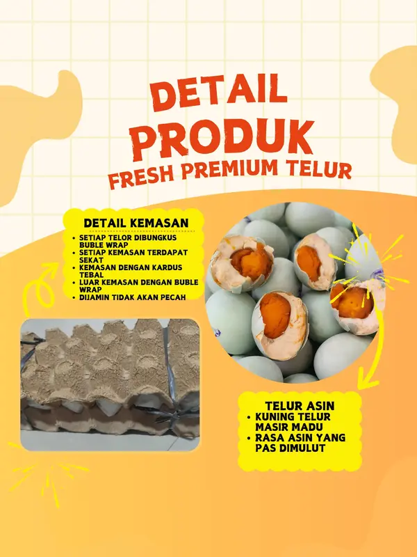 Telur Asin Fresh Premium Isi 10 Butir, Masir Gurih Pulen Telur Asin Bebek 5