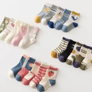 (10 Pasang) Kaos Kaki Anak Bayi Unisex 0-2 Tahun Super Lembut dan Elastis